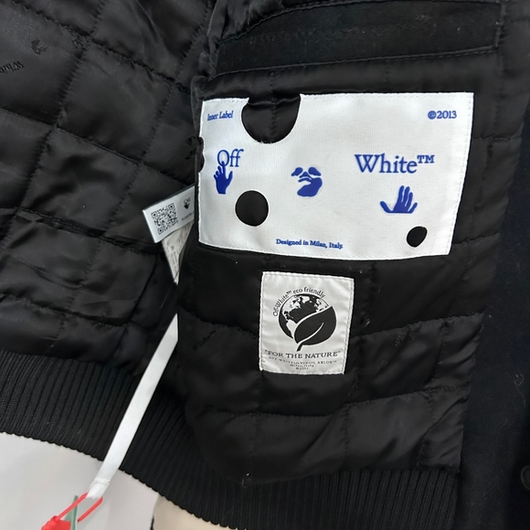 Off-White Virgil Abloh Varsity Jacket sz 48 - Picture 6 of 11